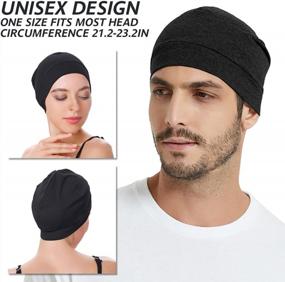 img 3 attached to Multifunctional Headwear Skull Caps For Men And Women - Bike Hard Hat Helmet Liner Beanie Sleep Cap Multi-Pack