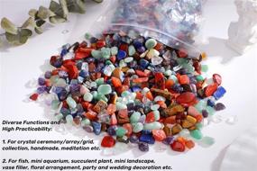 img 3 attached to 🔮 0.55lb Mixed Crystal Polished Gravel Tumbled Stones for Aquarium, Reiki Healing, Home Decor, Succulent Vases - Colorful Crushed Quartz Landscape Filler Bottom Ornament - QINJIEJIE