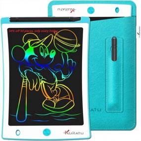 img 4 attached to 🎨 KURATU 2-pack LCD Writing Tablets: 8.5-inch Colorful Screen Electronic Drawing Board for Kids with Doodle Board & Writing Tablet - Blue/Pink