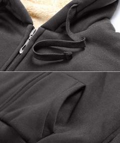img 1 attached to Winter Sherpa Lined Hooded Fleece Jacket Sweatshirt For Women By ZITY