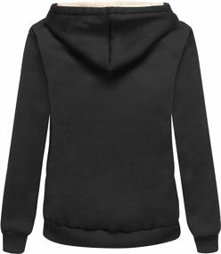 img 3 attached to Winter Sherpa Lined Hooded Fleece Jacket Sweatshirt For Women By ZITY