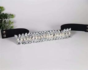 img 1 attached to Dorchid Rhinestone Crystal Waistband Champagne Women's Accessories via Belts