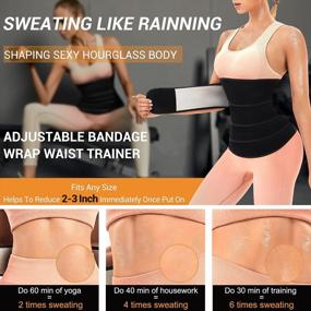 img 1 attached to Get Fit & Trim Your Waist With TrainingGirl Women'S Waist Trainer Bandage Stomach Wraps