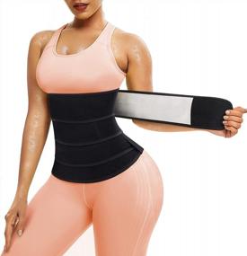 img 4 attached to Get Fit & Trim Your Waist With TrainingGirl Women'S Waist Trainer Bandage Stomach Wraps