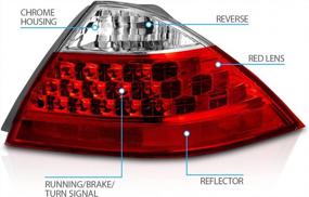 img 1 attached to Обновите Honda Accord 2006-2007 гг. с помощью корпуса заднего фонаря AmeriLite Clear Red — без комплекта светодиодов