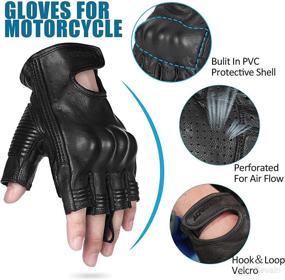 img 2 attached to Motoboy Motorcycle Fingerless Powersports Accessories