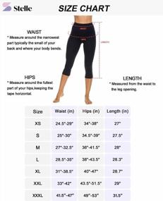 img 1 attached to Stelle Women's Capri Yoga Pants with 🩲 Pockets: Essential High Waisted Legging for Workouts and More