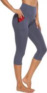 stelle women's capri yoga pants with 🩲 pockets: essential high waisted legging for workouts and more logo