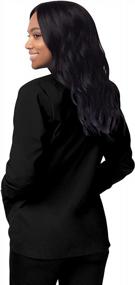 img 3 attached to Stay Cozy And Comfortable With SIVVAN Women'S Front Snap Warm-Up Scrub Jacket