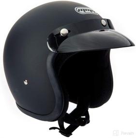 img 4 attached to 🏍️ MMG Helmets 3/4 Open Face Motorcycle Helmet Model 24 - DOT Approved | Matte Black