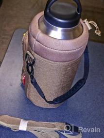 img 5 attached to YISIBO Water Bottle Holder: Adjustable Shoulder/Hand Strap & 2 Pockets For Hiking, Travel, Camping