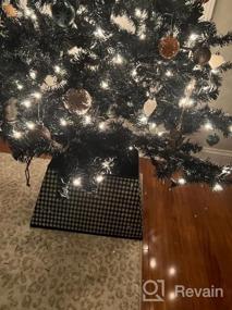 img 5 attached to Красно-черная клетчатая подставка для ошейника для рождественской елки - идеально подходит для украшения домашней вечеринки!
