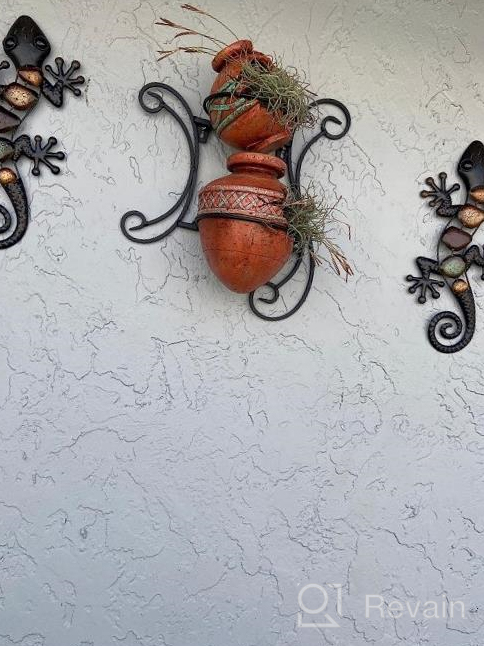 img 1 attached to Outdoor Metal Gecko Wall Decor - LIFFY Lizard Art For Patio Fence - Garden Gift Idea review by Shane Bullion