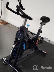 img 8 attached to Bluetooth Indoor Cycling Bike With MyCloudFitness App (4208) By Exerpeutic - Black And Blue For Enhanced Searchability