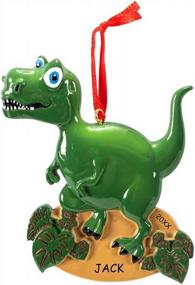 img 3 attached to T-Rex Green Christmas Ornament: Customized Dinosaur Decoration