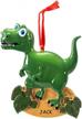 t-rex green christmas ornament: customized dinosaur decoration logo