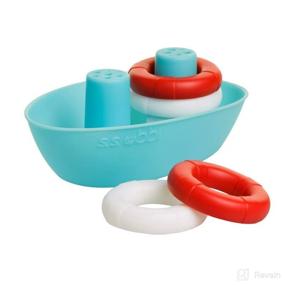 img 4 attached to Ubbi Boat and Buoys Bath Toys: 1 Boat with 4 Buoys, Bath Time Toys for Toddlers