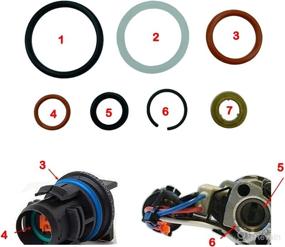 img 2 attached to 🔧 G2.8 Injector Seal Kit for Ford 4.5L LCF 2006-2010, 6.0L 2003-2010, 6.0L Navistar 2002.5-2010 - Compatible with 3C3Z9229AA, CM5055, 1843682C91 (Set of 8)