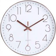rose gold 13 inch silent non-ticking quartz sweep battery operated wall clock decorative home office clocks логотип