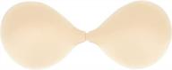 nimiah strapless adhesive bra - invisible push-up silicone breast cups for women - fits a to c cup size logo
