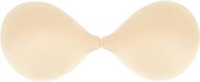 img 4 attached to Nimiah Strapless Adhesive Bra - Invisible Push-Up Silicone Breast Cups For Women - Fits A To C Cup Size