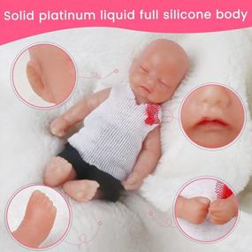 img 1 attached to Cute And Realistic Mini Silicone Baby Doll - Ideal For New Year Gift!