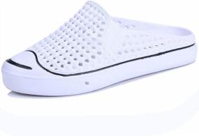 img 4 attached to 👞 Breathable Quick-Drying Slippers with Anti-Slip Soles for Men - YXDCHW Shoes