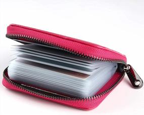 img 3 attached to Кожаный кошелек RFID: держатель кредитной карты на 20 слотов для женщин и мужчин