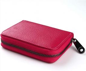 img 2 attached to Leather RFID Wallet: 20 Slots Credit Card Holder For Women & Men