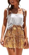 👗 flaredboho women's apricot pleated drawstring skirt - women's clothing and skirts logo