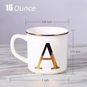 img 3 attached to Personalized Miicol Monogram Coffee Mug With Gold Initials For Home And Office Use - Perfect Gift For Friends And Family (Letter A)