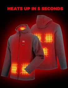 img 1 attached to KEMIMOTO Heated Hoodie With 12V Battery Pack, Unisex Warming Heated Coat, Electric Heated Hoodie For Men And Women