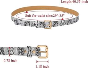 img 3 attached to 🐍 Stylish Snakeskin Leather Women's Belts: Ayliss Womens Accessories Collection