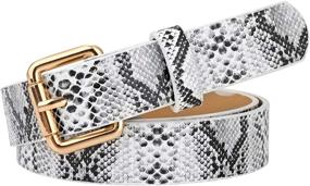 img 2 attached to 🐍 Stylish Snakeskin Leather Women's Belts: Ayliss Womens Accessories Collection