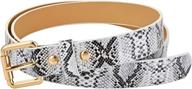 🐍 stylish snakeskin leather women's belts: ayliss womens accessories collection logo