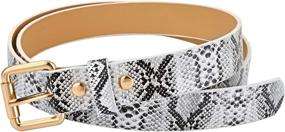 img 4 attached to 🐍 Stylish Snakeskin Leather Women's Belts: Ayliss Womens Accessories Collection