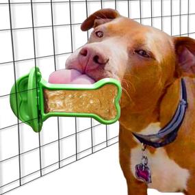 img 4 attached to 🐶 Anxiety-Reducing Dog Crate Toy with Treat Dispenser for Pet Behavior Training Aid - Secures to Crate Peanut Butter Toy for Puppy Crate Treat Holder, Dog Kennel Therapy Training, and Slow Feeder Toy