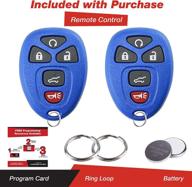 keylessoption 15913415 keyless entry car key fob replacement - blue (pack of 2) - find your perfect key companion! logo