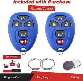 img 3 attached to KeylessOption 15913415 Keyless Entry Car Key Fob Replacement - Blue (Pack of 2) - Find Your Perfect Key Companion!