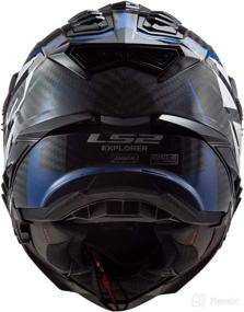 img 2 attached to LS2 Helmets Explorer Carbon Adventure (Focus Blue White Red - XXX-Large)