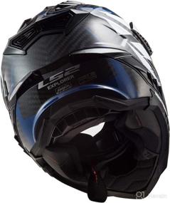 img 1 attached to LS2 Helmets Explorer Carbon Adventure (Focus Blue White Red - XXX-Large)