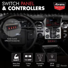 img 2 attached to 🔘 Abrams Taurus Premium 12V Switch Box Panel - (1) LED-Lit ON/Off Rocker Switch - 15 Amp Inline Fuse - Compact Design: 2" Length x 2.2" Height x 1.57" Depth