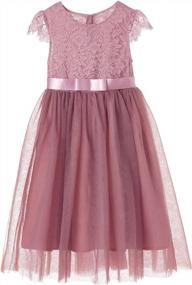 img 4 attached to Elegant Niyage Flower Girl Dress: Maxi Tulle A-Line Princess Dress With Cap Sleeves For Parties