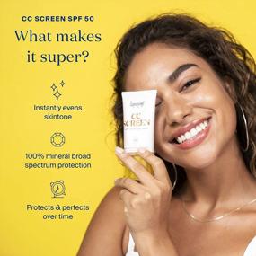 img 2 attached to Supergoop! SPF 50 PA++++ CC Cream - 100% Mineral Color-Corrector & Broad Spectrum Sunscreen - Tinted Moisturizer, Concealer & Buildable Coverage Foundation - 1.6 Fl Oz