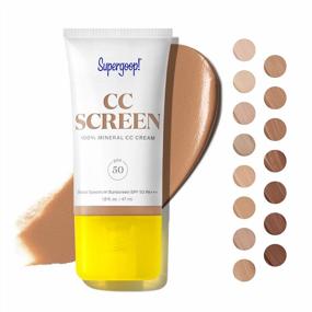 img 4 attached to Supergoop! SPF 50 PA++++ CC Cream - 100% Mineral Color-Corrector & Broad Spectrum Sunscreen - Tinted Moisturizer, Concealer & Buildable Coverage Foundation - 1.6 Fl Oz