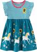 cute and comfy: little girls cotton unicorn dress with striped jersey design – perfect for 2-7 years logo