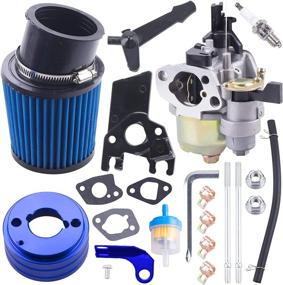 img 4 attached to 🔧 Upgraded High Performance Carburetor Air Filter Adapter Intake Spark Plug Kit for Predator 212cc 6.5HP, Honda GX160, GX200 196cc, Coleman CT200U Trail, CT100U Mini Bike, Go Kart Racing (Blue)