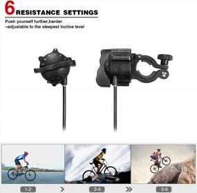 img 2 attached to Sportneer Magnetic Stationary Bicycle Exercise Stand With 6 Resistance Adjustable, Noise Reduction Wheel For Indoor Bike Trainer Stand Riding
