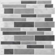 gray peel & stick backsplash tile for kitchen decorative wall tiles (10 sheets) by longking logo