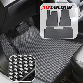 img 4 attached to Premium USA-Made AUTAILORS Tesla Model S Floor Mats 2021 2022 - All Weather, Waterproof, Lightweight & Odorless - 3pcs Set (Normal) - Perfect Fit for Long Range & Plaid